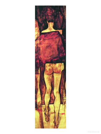 Female Nude, Rear View with Shawl, Fragment