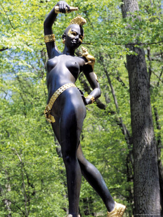 Statue of a Female Nude in the Garden, Art Nouveau Period, Otto Wagner Villa No 26, Vienna