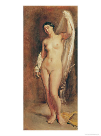 Standing Female Nude, Study For the Central Figure of The Tepidarium, 1853