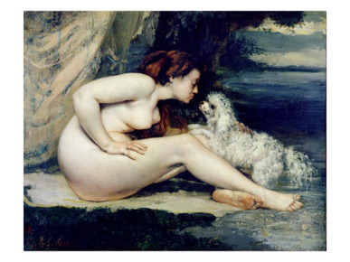 Female Nude with a Dog