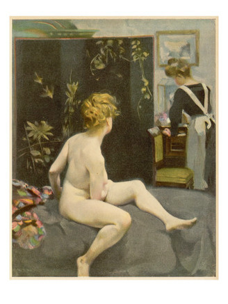 Female Nude with Maid