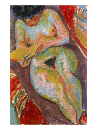 Female Nude (Reading); Weiblicher Akt (Lesend)