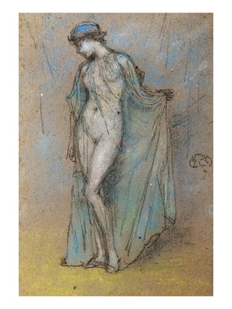 Female Nude with Diaphanous Gown